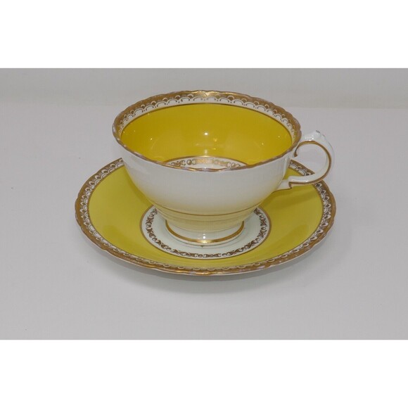 Elite HM Sutherland Tea Cup & Saucer Yellow Floral - Picture 4 of 14